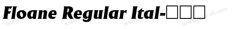 Floane Regular Ital字体转换